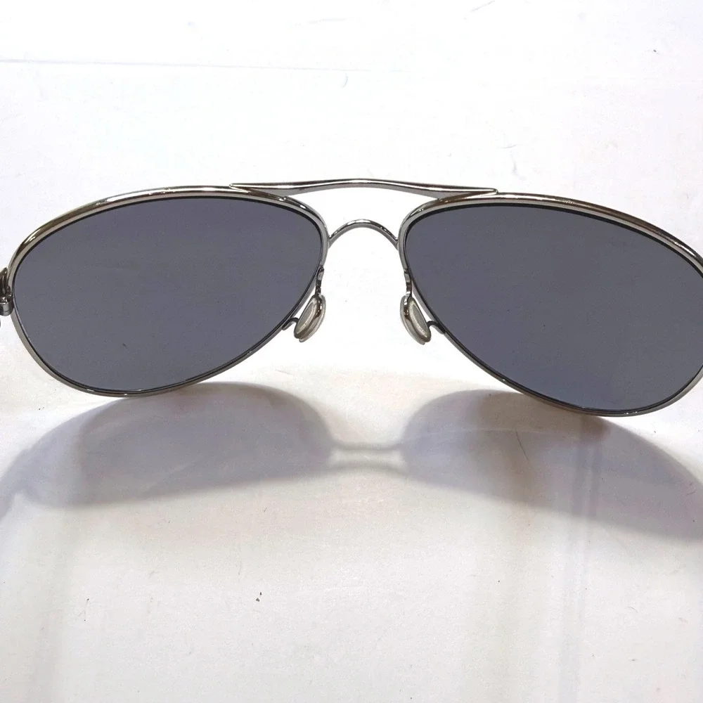 Oakley Elmont Aviator Sunglasses Silver Chrome Frame Grey Lens OO4054